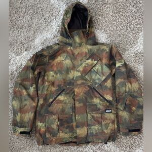 Analog Multicolor Camouflage Ski Jacket